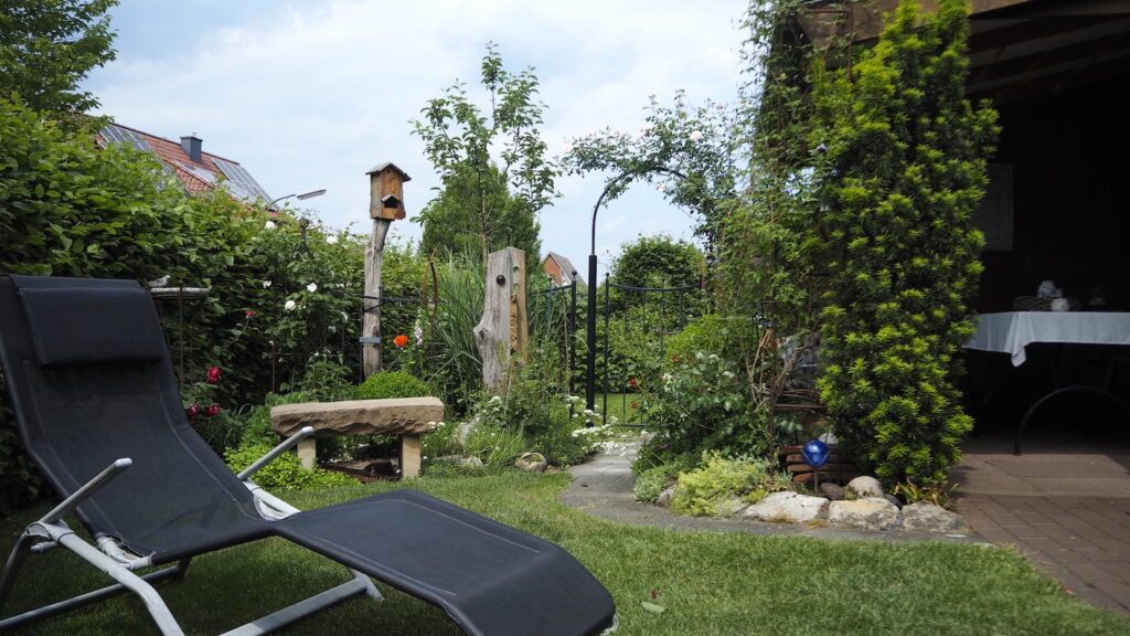 Garten der Ferienwohnung Zum Rosengarten